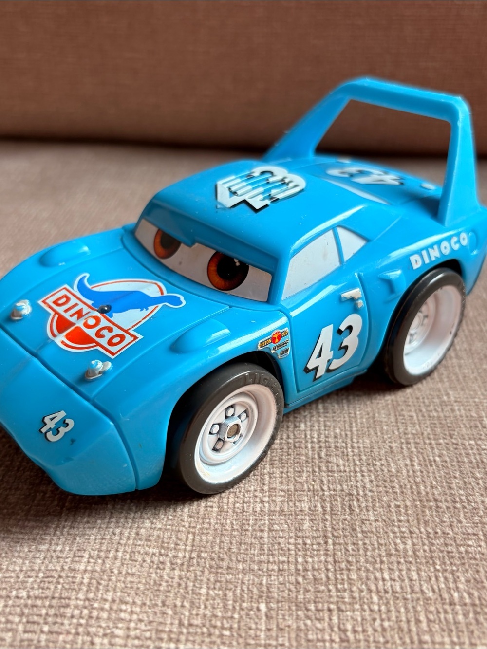 Disney Pixar cars Dinoco Blue Racer Toy Car - #43 Kids Vehicle